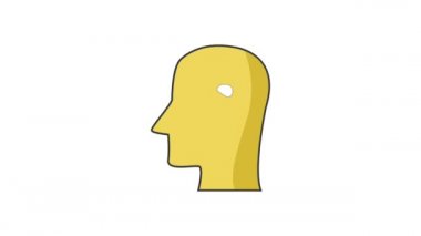 İnsan beynine baş siluet Hd çözünürlüklü