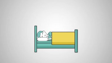 Hd çözünürlüklü yatakta uyuyan adam