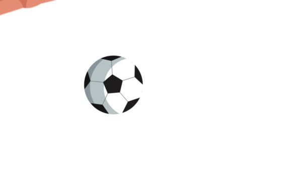 Pé chutando futebol bola de futebol — Vídeo de Stock