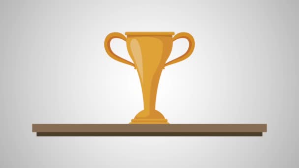 Trophy futbol animasyon ile chelf — Stok video