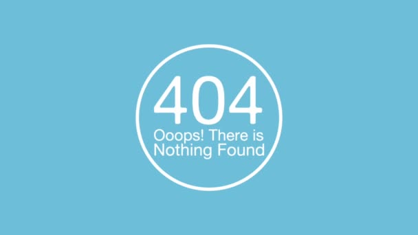 404 ошибка сетевого сбоя висит крюк анимации — стоковое видео