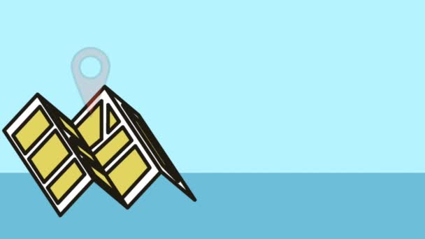 fret et carte papier service de livraison animation 