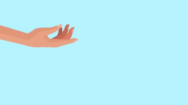 Bitcoin 전자 상거래 애니메이션 손 — 비디오