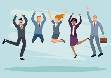 atlama mutlu iş adamları