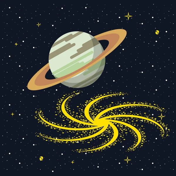 Saturn v prostoru — Stockový vektor