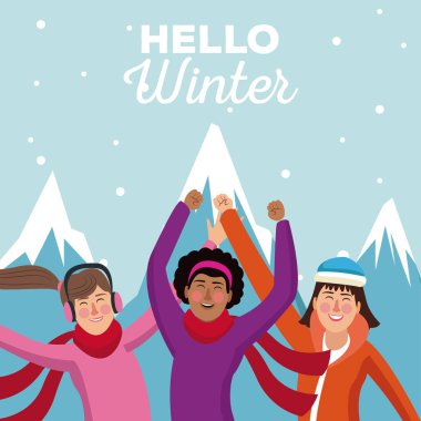 Merhaba kış konsepti