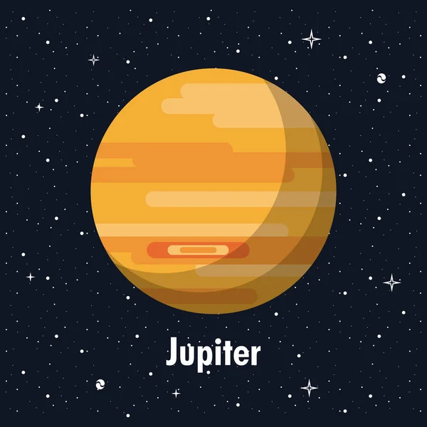 Jupiter planète de la voie lactée — Image vectorielle