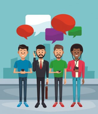 Gençler sohbet ediyor.