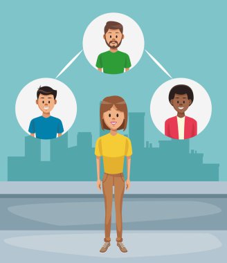 Kişiler olan kadın