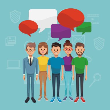 Gençler boş sohbet kabarcıkları ile