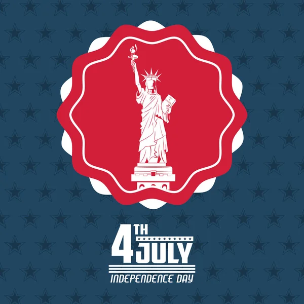 アメリカ独立記念日カード — ストックベクタ
