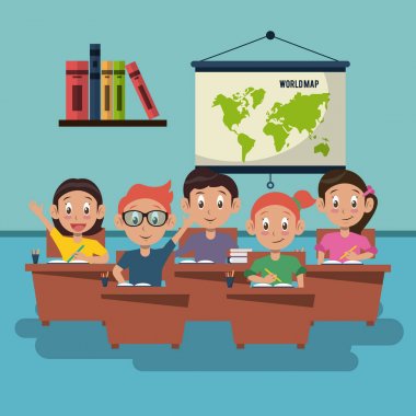 Sınıf öğrencileri çocuklar