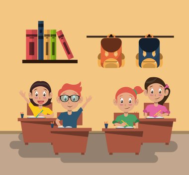 Sınıf öğrencileri çocuklar