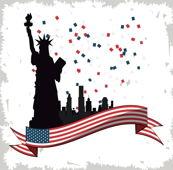 アメリカ独立記念日のデザイン — ストックベクタ