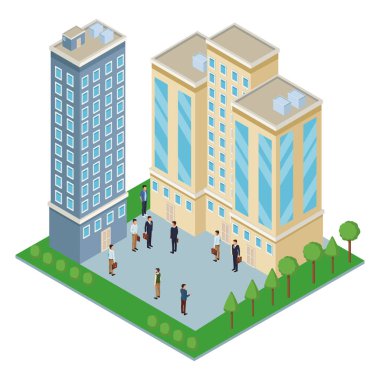 izometrik ofis binaları