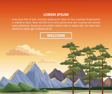 Doğa manzara Infographic