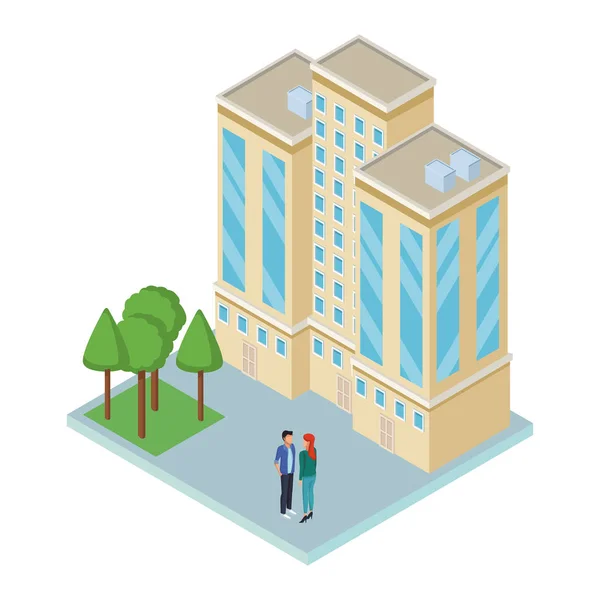 Edificio torre de empresa — Vector de stock