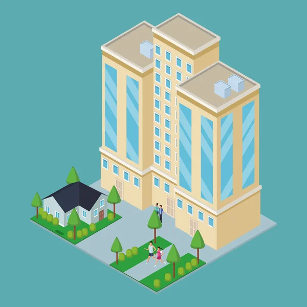 Edificio torre de empresa — Vector de stock