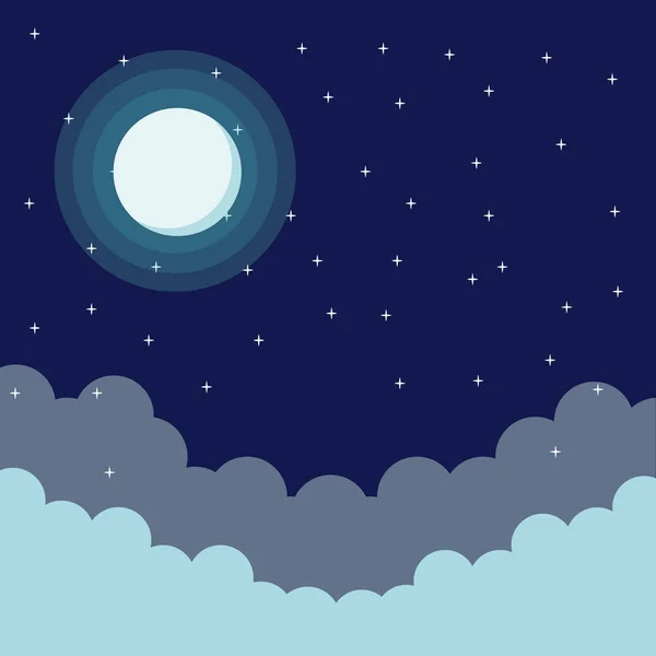 Himmel in der Nacht — Stockvektor
