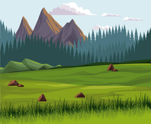 Beautiful nature landscape