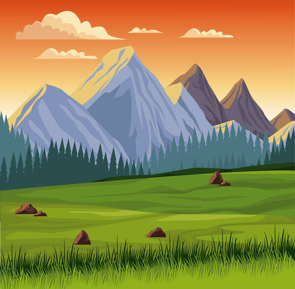 Beautiful nature landscape