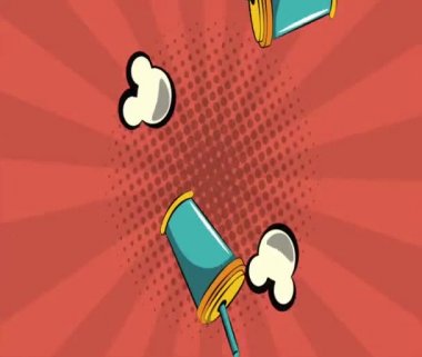 Pop art Soda yağmur Hd çözünürlüklü su bardağı