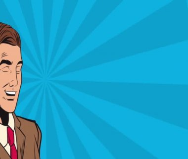 Pop art işadamı çizgi film Hd animasyon