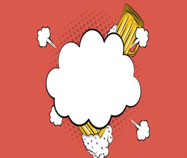 ポップアート空雲の Hd 画質 — ストック動画