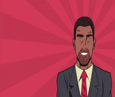 Pop art işadamı Hd animasyon