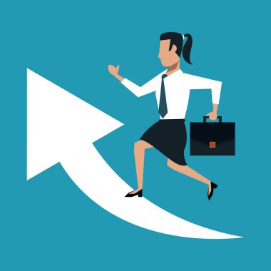 Çantası olan iş kadını.