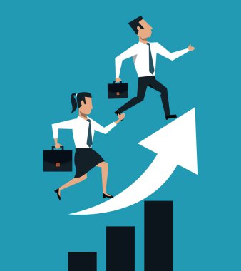 İş istatistikleri üzerinde çalışan ekip çalışması