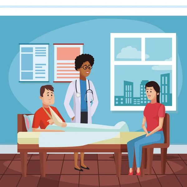 Doctors office cartoon — Stock Vector