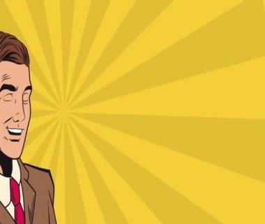 Pop art işadamı Hd animasyon