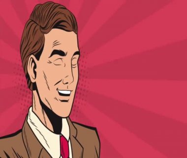 Pop art adam erkek aksesuarları Hd animasyon ile