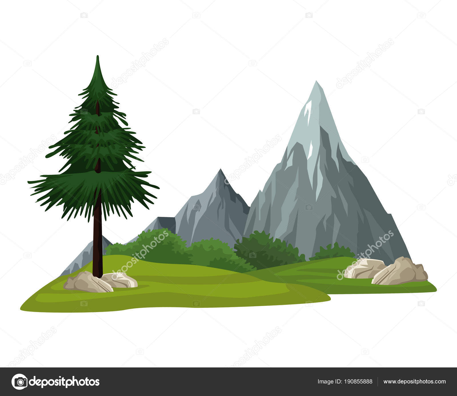 Isolated nature landscape Stock Vector Image by ©jemastock #190855888