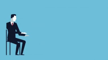 bilgisayar avatar çalışma başarılı iş adamı