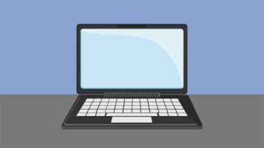 Güvenlik parolası Hd animasyon ile dizüstü bilgisayar