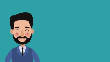 Kabarcıklar Hd animasyon ile konuşurken Businessmens