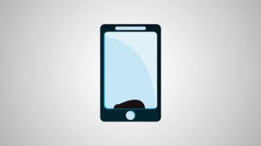 İşadamı smartphone Hd animasyon içinde
