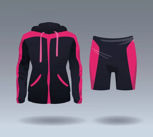 Fitness vêtements de sport pour femme — Image vectorielle