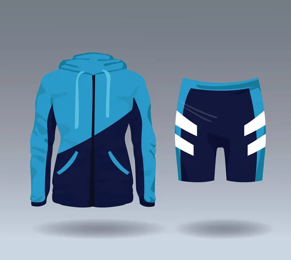 Ropa deportiva fitness para mujer — Vector de stock