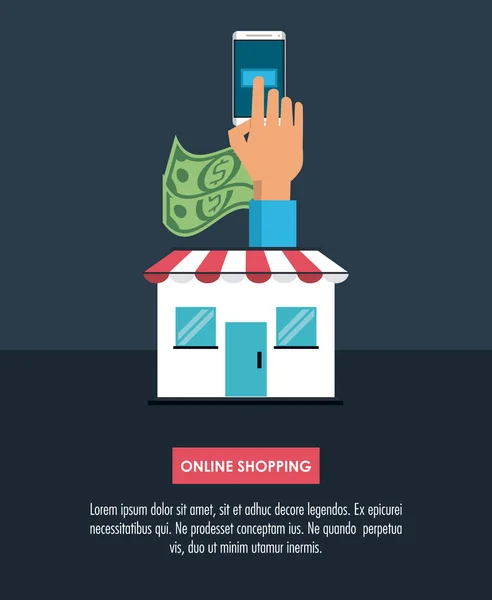 온라인 쇼핑 infographic — 스톡 벡터