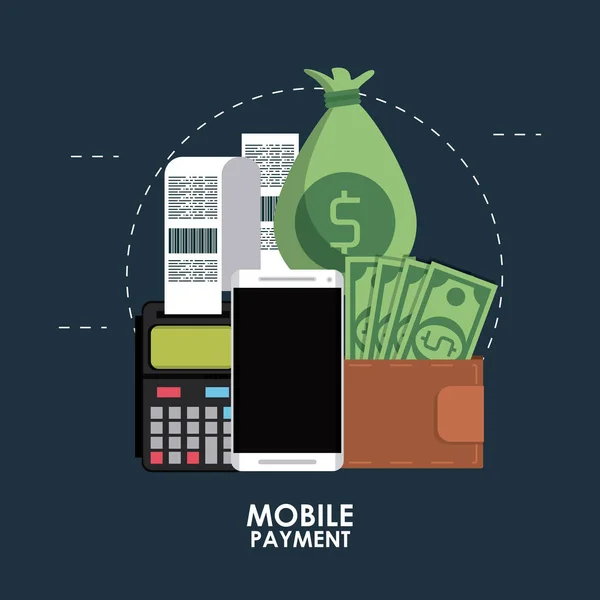 On-line mobilní platby — Stockový vektor