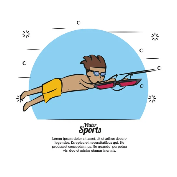 Wassersport-Infografik — Stockvektor