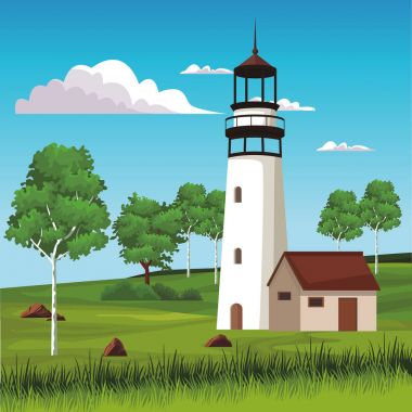 Deniz feneri ve beautilful manzara