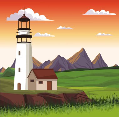 Deniz feneri ve beautilful manzara