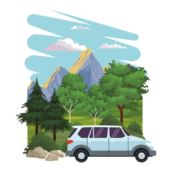 Recoger en el paisaje — Vector de stock