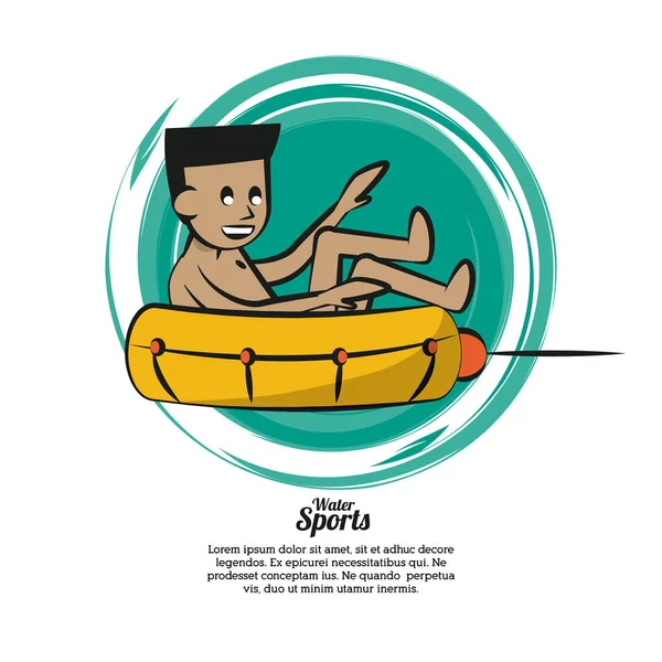 Concepto de deporte acuático — Vector de stock