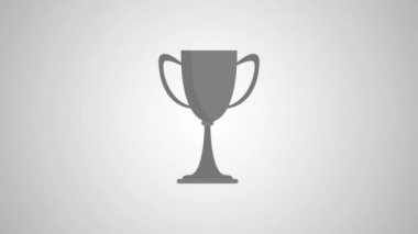 Trophy Kupası Hd animasyon yağmur sikkeler üzerinde