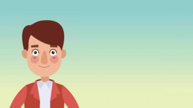 İşadamı para Hd animasyon hakkında konuşmak